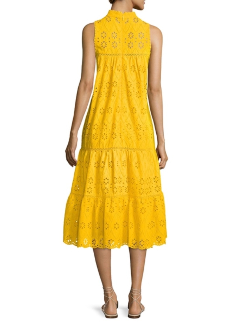 Kate Spade Yellow Eyelet Patio Dress XS MSRP $478 - Picture 3 of 10